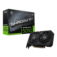 Placa de Vídeo MSI NVIDIA GeForce RTX 5050 SHADOW 2X OC, 8GB, GDDR6, DLSS, Ray Tracing, 3x DP 1x HDMI - 912-V538-008