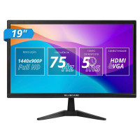Monitor Bluecase 19" LED, TN, 60Hz, 5ms, VESA, HDMI/VGA, Preto - BM19G1HVW