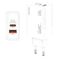 Carregador Fonte Turbo H’maston, 120W, USB Tipo C, Branco - GAN11
