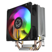 Cooler para Processador PCyes Tundra 90 Black Vulcan, Rainbow, LED, TDP 115W, Intel e AMD, 93mm, Preto - ACTBKA90