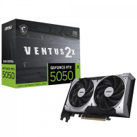 Placa de Vídeo MSI NVIDIA GeForce RTX 5050 VENTUS 2X OC, 8GB, GDDR6, DLSS, Ray Tracing, 3x DP 1x HDMI - 912-V538-020