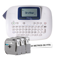 Rotulador Eletrônico Etiquetadora Portátil Brother, Com 3 Fitas, Branco - PT-M95WTBP