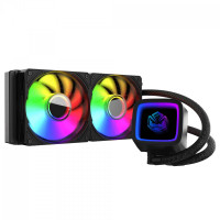 Water Cooler PCYes Tundra Black Vulcan, ARGB, 240mm, Intel-AMD, Preto - WCTBV240