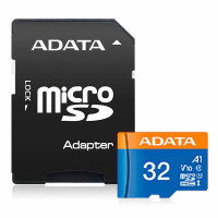 Cartão de Memória 32GB Adata Premier, Micro SD Com Adaptador SD, Classe 10 - AUSDH32GUICL10A1-RA1