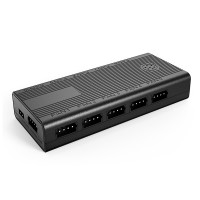 Hub Controlador de FAN C3Tech FH-110BK, ARGB, Com 10 Portas de 4 Pinos, Preto - FH-110BK