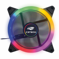 Cooler FAN C3Tech, 120mm, LED Multicores, Silencioso, Molex 4P, Preto - F7-L130M