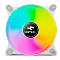 Cooler FAN C3Tech, 120mm, LED RGB, Silencioso, Molex 4P, Branco - F9-L160WHRGB