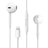 Fone De Ouvido Com Microfone Kaidi, Intra Auricular, Com Entrada Lightning, Branco - KD-730