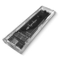 Case Para SSD C3Tech, M.2 SATA, USB-C, Transparente - CH-M100