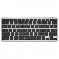 Teclado Bluetooth Sem Fio C3tech, USB Nano 2,4GHz, Recarregável, Preto e Cinza - K-BT50BK