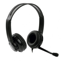 Fone Com Microfone Headset C3Tech, P2 3.5MM, Com Adaptador USB, Preto - PH-120BK