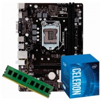 KIT UPGRADE INTEL 10º GERAÇÃO CELERON G5905 3.50GHZ, Placa Mãe Chipset H510 LGA 1200 DDR4, Memória 8GB DDR4 2666MHz