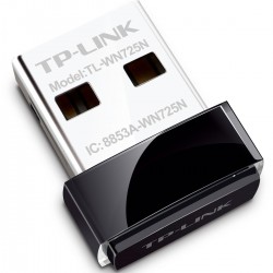 Adaptador de Rede Sem Fio TP-Link 150MBPS, Nano, Preto - TL-WN725N