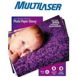PAPEL FOTOFRÁFICO 200 GRAMAS 10 X 15  20 UND PE010 - MULTILASER