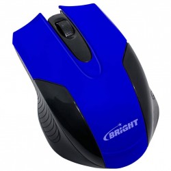 Mouse Bright Canadá, USB, 1000DPI, 3 Botões, Azul - 0379