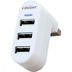 Hub USB Bright, 3 Portas, USB 2.0 - 0335