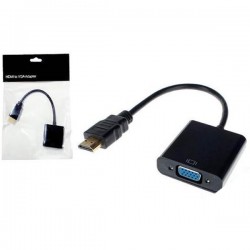 Cabo Conversor HDMI M X VGA F PC-PS3-Projetor Sem Audio Cabo 22cm Preto CO-22 CB0110 - CB0110T