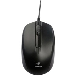 Mouse C3 Tech, USB, Preto - MS-30BK
