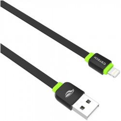 Cabo de Dados Lighting Para Iphone USB C3Tech, 1 Metro, Preto/Verde - CB-110BK