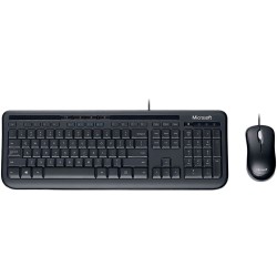 Kit Teclado e Mouse Microsoft 600, USB, Multimídia, Resistente à Água, ABNT2, Preto - 3J2-00006