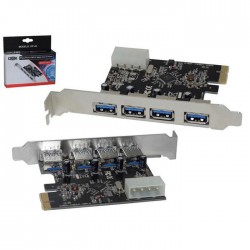 PLACA PCI EXPRESS COM 4 PORTAS USB 3.0 DP-43 PC0033DEX PC0033KP - DEX