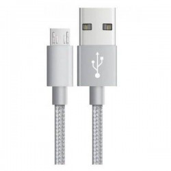 CABO USB MINI PARA USB METAL GEAR ANDROID PRATA 6013667 - MAXPRINT