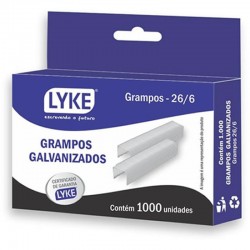GRAMPO 26/6 CAIXA COM 1000 UND GALVANIZADO LO101-710 - LYKE