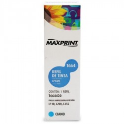 Refil de Tinta Para L6191 L110 L200 L355 70ml, T504220 Ciano, Maxprint - 6116829