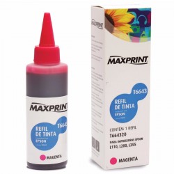 Refil de Tinta Para L200 Magenta 643 100ML T6643/673320, Maxprint - 6116188