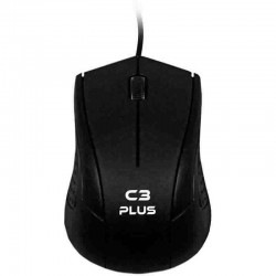 Mouse C3 Plus, USB, Preto - MS-27BK