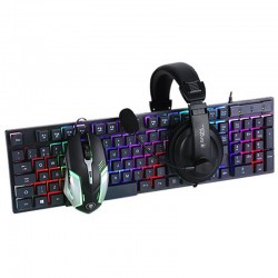 Kit Gamer Bright CB02 TMH - Teclado + Mouse + Headset, Preto - 0543