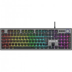 Teclado Semi Mecânico Gamer Fortrek Holt, LED Rainbow, ABNT2, Grafite - 70550