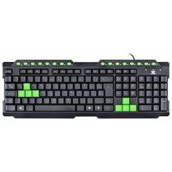 Teclado Gamer Vinik, VX Gaming Dragon GT104 V2, USB, Multimídia, Preto e Verde - 28436