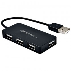 Hub USB 2.0 4 Portas C3Tech - HU-220BK