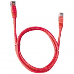 Cabo de Rede 1.50 Metros PlusCable, Patch Cord CAT.5E, Vermelho - PC-ETHU15RD