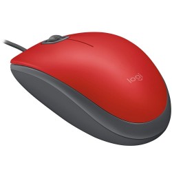 Mouse Logitech M110, Com Clique Silencioso, Vermelho - 910-005492