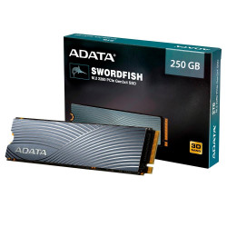 SSD Adata Swordfish, 250GB, M.2 PCIe, Leitura 1800MB/s, Gravação 900MB/s - ASWORDFISH-250G-C