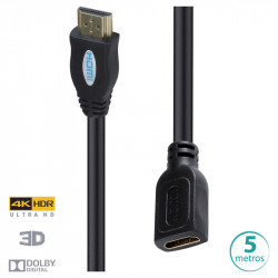 Cabo Extensor HDMI 5 Metros Vinik H20F-5, HDMI 2.0 4K, Com Filtro, Preto - 33729