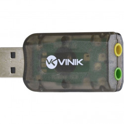 Adaptador Placa de Som Vinik, USB 5.1 Canais Virtual, AUSB51, Preto - 25540
