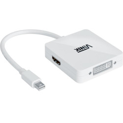 Adaptador Vinik 3 em 1 Mini Displayport Para DVI/HDMI/DP, Branco, MDP-3IN - 19282