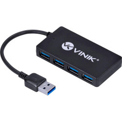 Hub USB 4 Portas USB 3.0 Vinik, Preto - HUV-30 (29595)