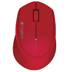 Mouse Sem Fio Logitech M280, Nano, 3 Botões, 1000DPI, 2.4GHz, Vermelho - 910-004286