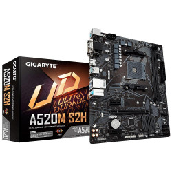 Placa Mãe Gigabyte A520M S2H, AMD AM4, DDR4, USB 3.2, DVI, HDMI/VGA