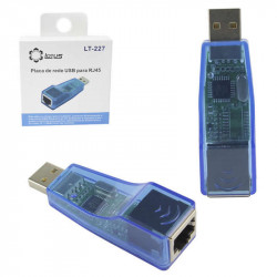 Adaptador USB X RJ45 Lotus, 10/100, AD-07, Azul - LT-227