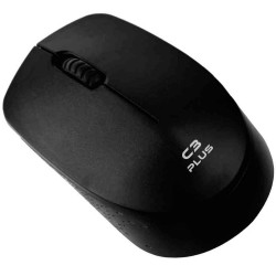Mouse Sem Fio C3 Plus, 3 Botões, 1000DPI, Preto - M-W17BK