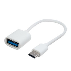 Cabo Adaptador OTG USB TIPO C Para USB 3.0 Fêmea, X-CELL, Branco - XC-ADP-09