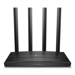 Roteador Wireless TP-Link Archer C6 AC1300, MU-Mimo V3 Full Gigabit 10/100/1000MBPS, 4 Antenas, Preto