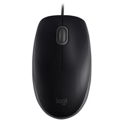 Mouse Logitech M110, Com Clique Silencioso, Design Ambidestro e Facilidade Plug and Play, USB, Preto - 910-006756