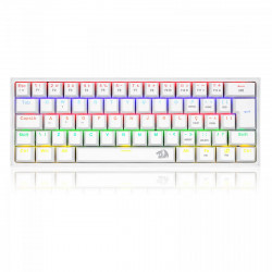 Teclado Mecânico Gamer Redragon Fizz, RAINBOW, Switch Blue, ABNT 2, White, K617-R-W (PT-BLUE)