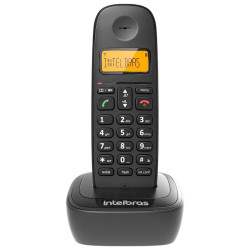 Telefone Sem Fio Intelbras TS 2510, Identificador de Chamadas, Preto - 4122510